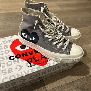 Converse x Comme des Garçons Play Chuck 70 High sneakers in steel grey